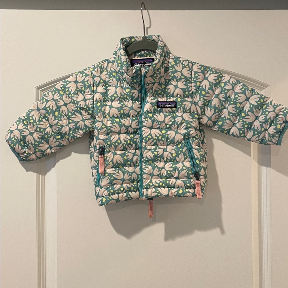 Patagonia Green and Pink Floral Jacket
